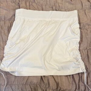 White Ruched Columbia Skirt